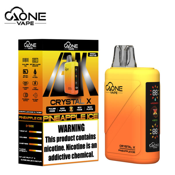 AONE Crystal X 水晶 2 代｜12000 口大容量一次性電子煙 內部升級版